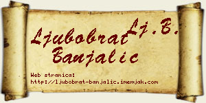 Ljubobrat Banjalić vizit kartica